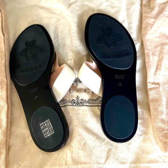 Gucci Marmont Flat Leather Thong GG sandals -never worn US 9 EU 39 - Picture 7 of 8